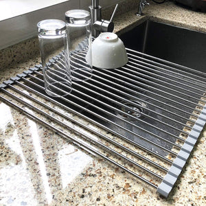 $13.59 Foldable Stainless Steel Large Dish Drying Rack from Amazon {Multiple Uses}!