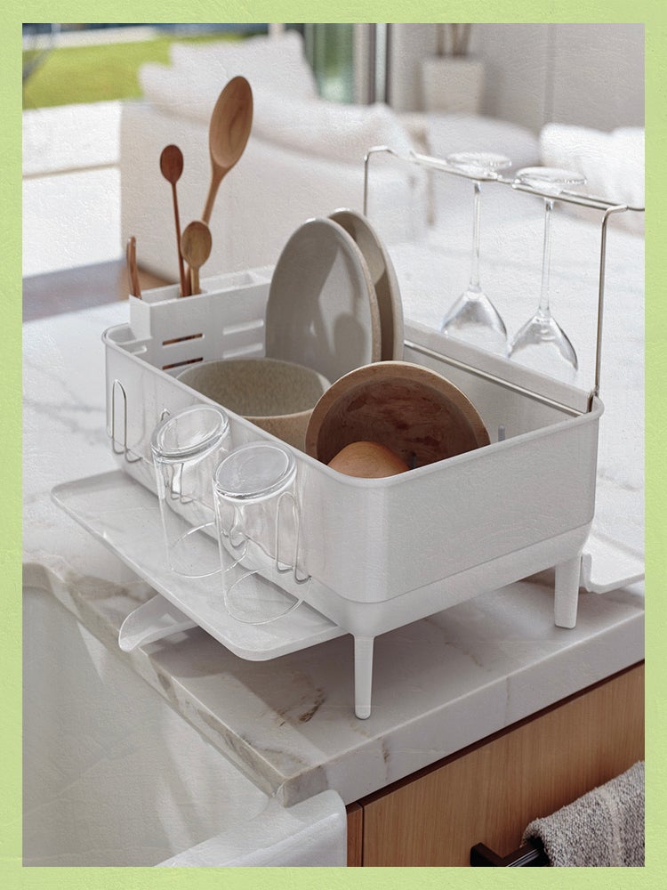 I Owe My Clutter-Free Countertop to This Steel Frame Dish Rack