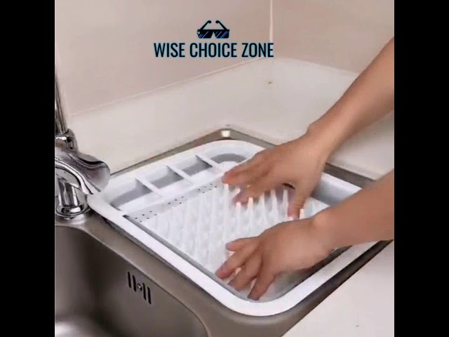 Keep your kitchen neat and mess-free with our Collapsible Dish Drying Rack