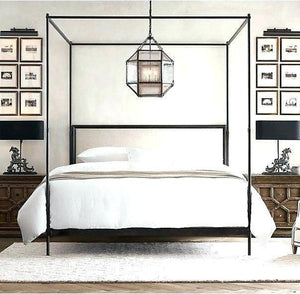 Affordable Black Iron Canopy Bed