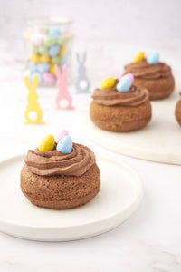 Make these perfect little Chocolate Baked Donuts then top them with decadent Chocolate Nutella Frosting for a sweet Easter treat