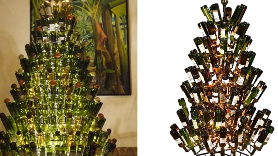 How to Make a DIY Wine Bottle Christmas Tree