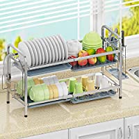 ADOVEL 2-Tier Stainless Steel Dish Drying Rack only $24.99