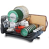 Yiwanfw Large Dish Drying Rack with Drainage 2 Tier Dish Rack only $24.99