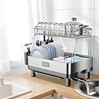 Adovel 2 Tier Dish Drying Rack and Drainboard Set only $58.80