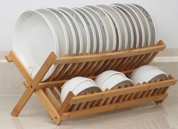 Tempting Wooden Dish Rack