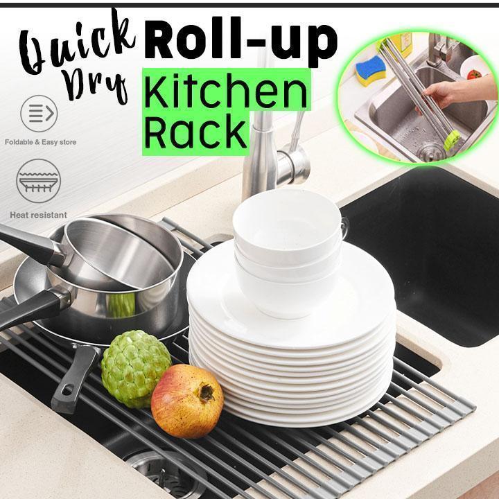 Quick Dry Roll-up Kitchen Rack