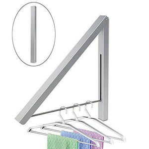 Duvengar Folding Clothes Hanger, Drying Rack, Wall Mounted Retractable Clothes Rack, Aluminum, Home Storage Organiser Space Savers, Easy Installation