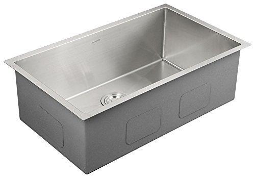 AguaStella AS3018 Kitchen Sink Stainless Steel 30 Inch Undermount Single Bowl