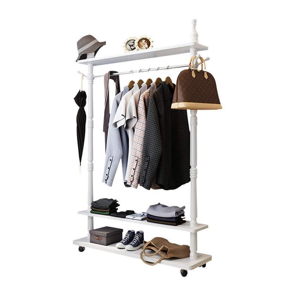 Metal Pulley Multifunctional Coat Rack - Hall Tree Hanger - Clothing Storage Rack - for Coats, Hats, Clothes, Scarves, Drying Racks (Size : 105cm)