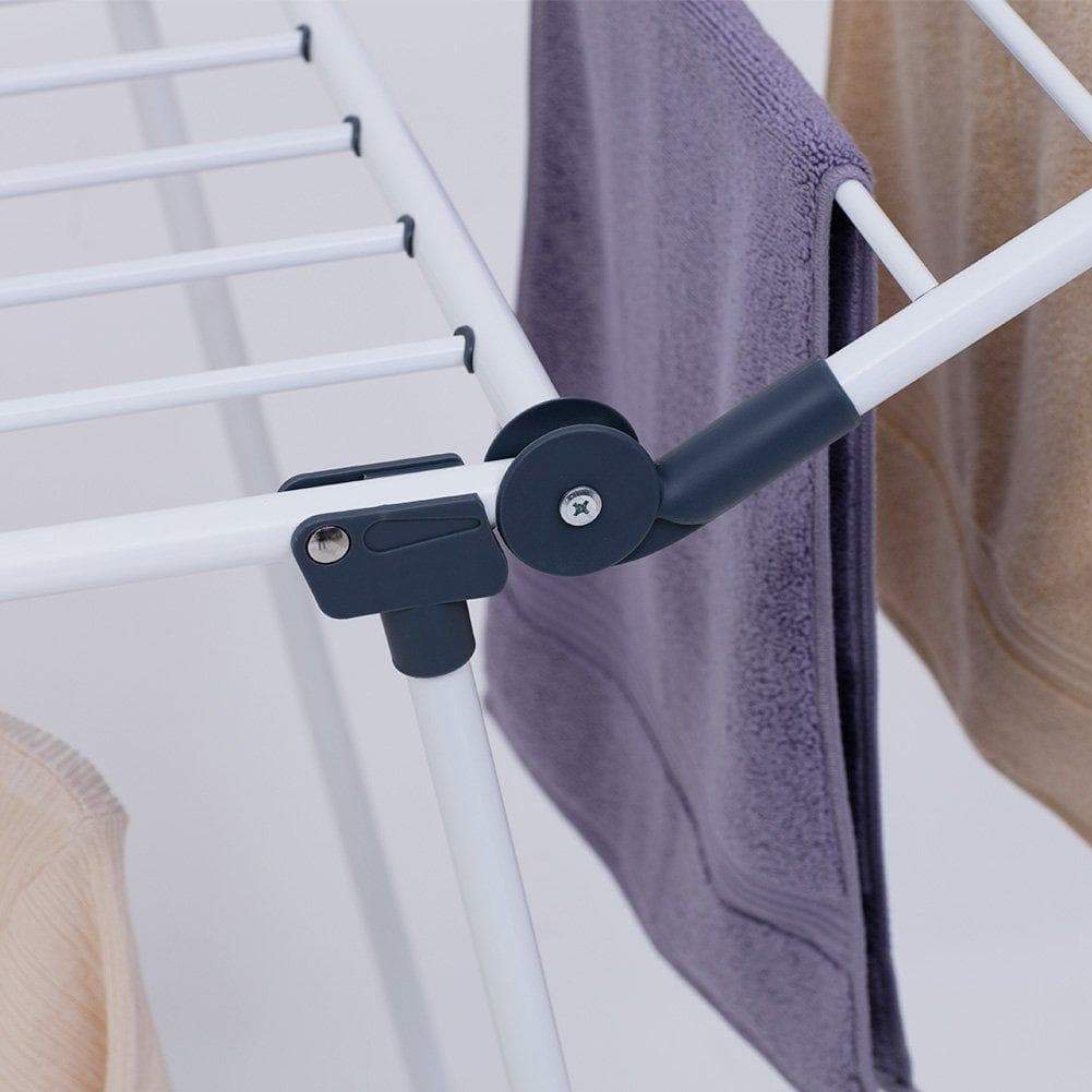 YUBELLES Gullwing Multipurpose Clothes Drying Rack, Dark Grey Rustproof Collapsible Stable Durable Laundry Rack