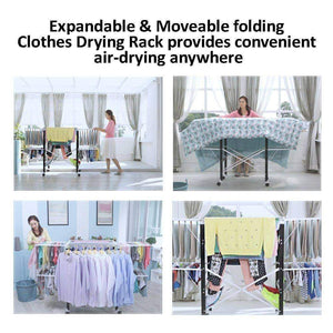 Newerlives BR808 Foldable Clothes Drying Rack, for Drying Big Items or Sweaters Tops and Pants, Heavy Duty, Indoor & Outdoor Use