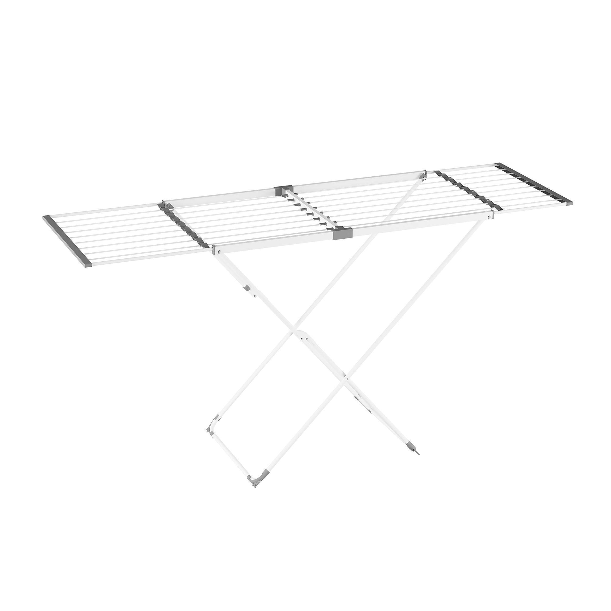 Lavish Home Extendable Clothes Drying Rack – Telescoping Laundry Sorter with Rust Resistant Metal X-Frame for Folding and Hanging Garments