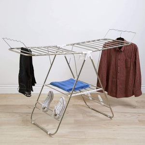 Heavy Duty Laundry Drying Rack- Stainless Steel Clothing Shelf for Indoor and Outdoor Use Best Used for Shirts Pants Towels Shoes by Everyday Home