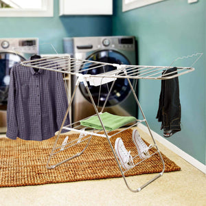 Heavy Duty Laundry Drying Rack- Chrome Steel Clothing Shelf for Indoor and Outdoor Use Best Used for Shirts Pants Towels Shoes by Everyday Home