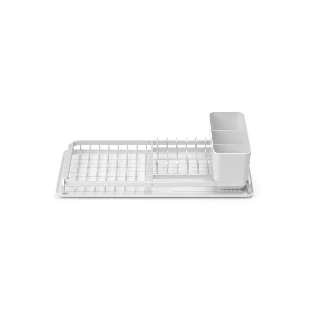 Compact Dish Drying Rack Light Grey