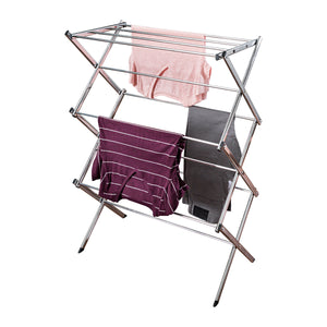 Commercial Accordion Drying Rack, Chrome