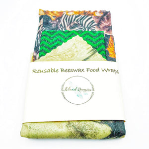 Island Reveries Reusable Beeswax Food Wraps , Animal, Green, Sage