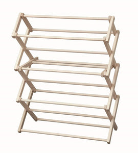 FOLDING DRYING RACK - Amish Handmade 30W x 37½H x 12½D Maple Wood Clothes Laundry Hanger